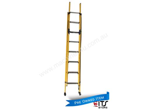 Extension Ladder 2.7 to 3.9 Meter Branach Fibreglass Industrial Quality Aluminium Rungs