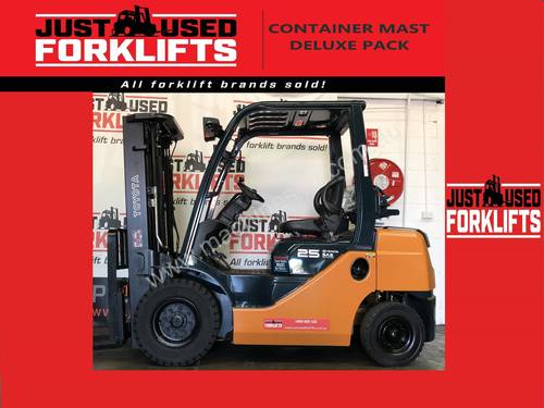 TOYOTA 8FG25 30356 2.5 TON 2500 KG CAPACITY LPG GAS FORKLIFT 4300 MM CONTAINER ENTRY