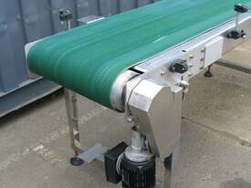 Stainless Motorised Belt Conveyor - 1.9m long - picture1' - Click to enlarge