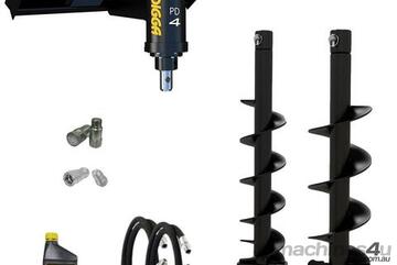 Digga PD4-2 65mm round auger drive combo package skid steer up to 120Hp