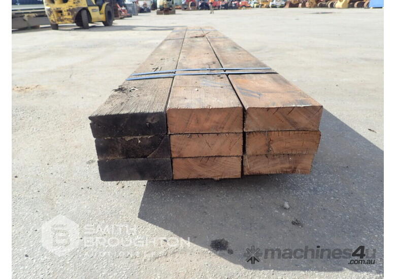 Used 9 X JARRAH TIMBER BEAMS Steel Beam Assembly in , Listed on