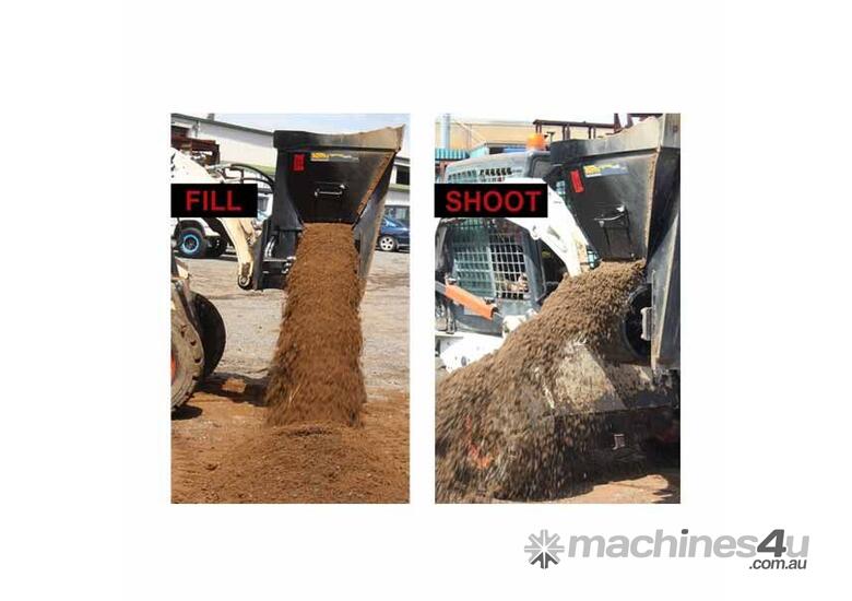 caption Norm Conveyor Bucket Attachments Designed for Cack Filling Trenches & Bag Filling