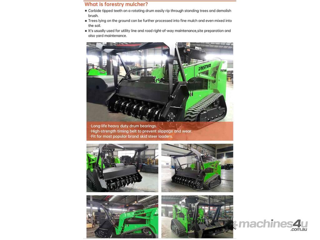 New 2023 Fastvo skid steer Forestry Mulcher Skid Steer Mulcher in