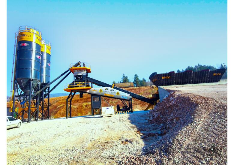 caption FABO Concrete Batching Plant