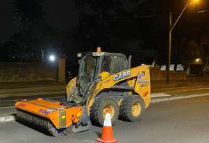 Tuchel BIG Skid Steer Bucket Broom Sweeper Attachment