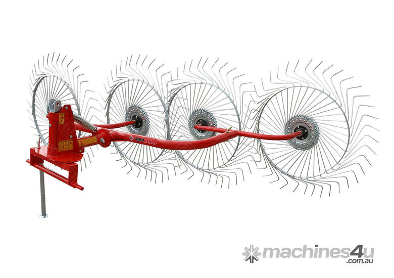 caption Farmtech OT 50 Five Wheel Hay Rake (1.6m-3.5m)