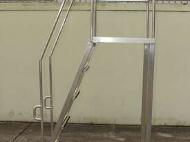 Stainless Steel Platform Rolling Ladder - picture1' - Click to enlarge