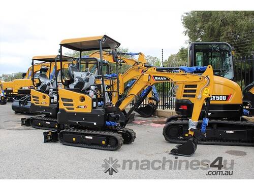 caption 2023 SANY SY16C Excavator | 450mm Pin Included | Demo Unit | SY001LCC68308