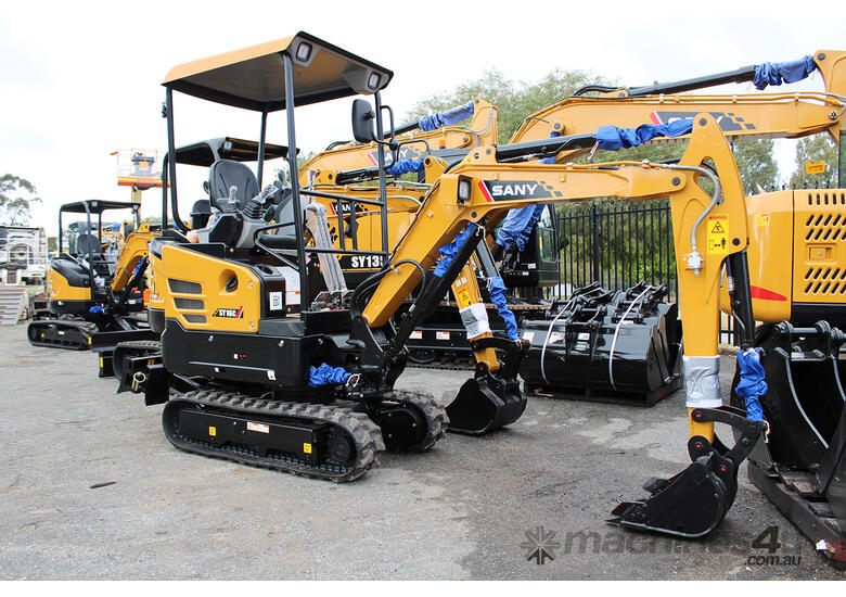 caption 2023 SANY SY16C Excavator | 450mm Pin Included | Demo Unit | SY001LCC68308
