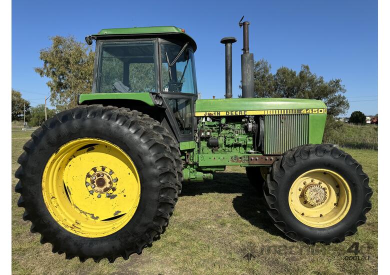 caption John Deere 4450 Tractor.