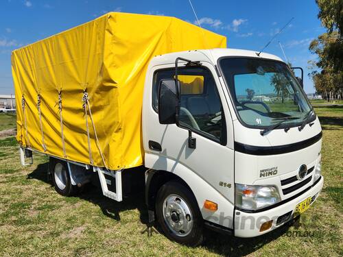 Hino 614 300 Series 4x2 Traytop with Curtainsides & Tailgate Loader Truck. Ex St Vincent De Paul.