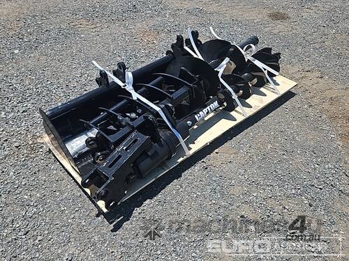 Unused Captok Selection of Mini Excavator Attachments, QTY (7 of) , Rake, Ripper, Auger, 12inch Auge