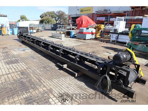 Industrial Soil Gravel Incline Trough Elevator Conveyor - 10m Long Belt