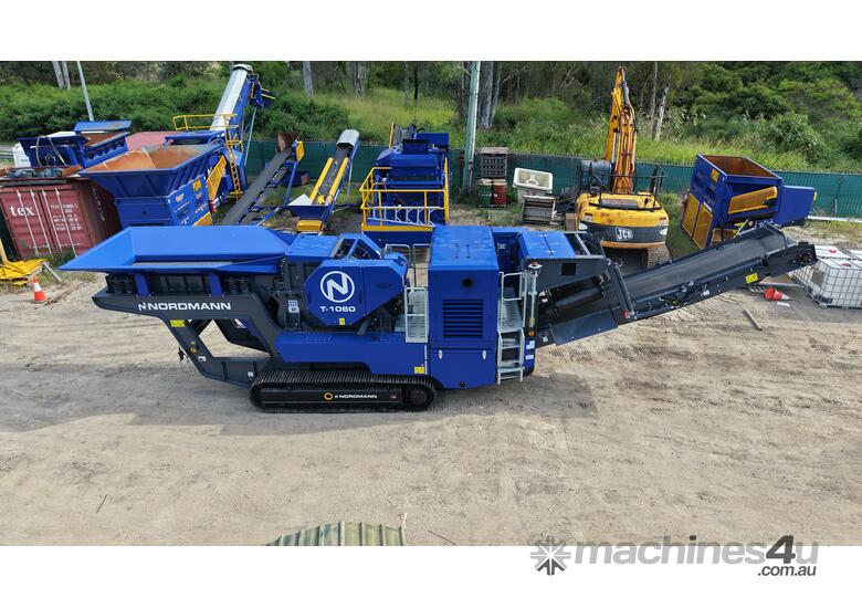 caption Nordmann T-1060 Tracked Jaw Crusher - Suited for Quarry, Mining or Recycling Applications.