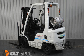 Unicarriers Nissan 1.8 Tonne LPG Forklift 2017 Series NEW Solid Puncture Proof Tyres