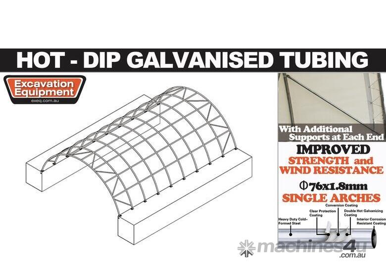 40ft x 60ft Container Shelter – With End Wall, Cost Effective!