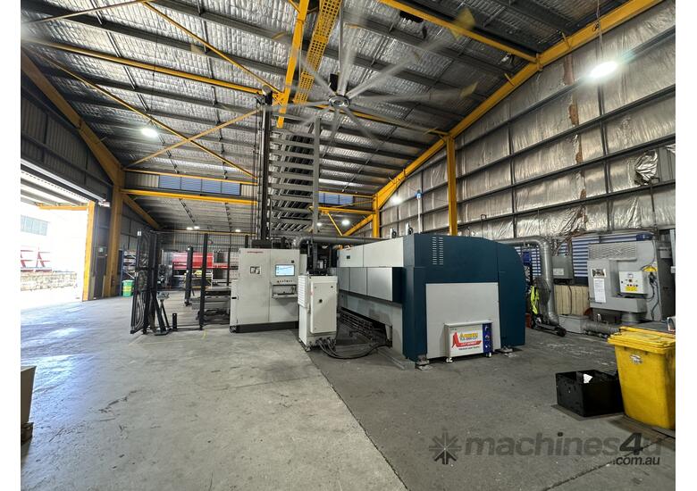 caption Salvagnini L3 Fibre Laser with 10 Tray Tower and Part Take Out Automation