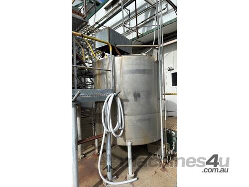 Stainless Steel Brine Mixing tank , 4.8KL with pumps and motors