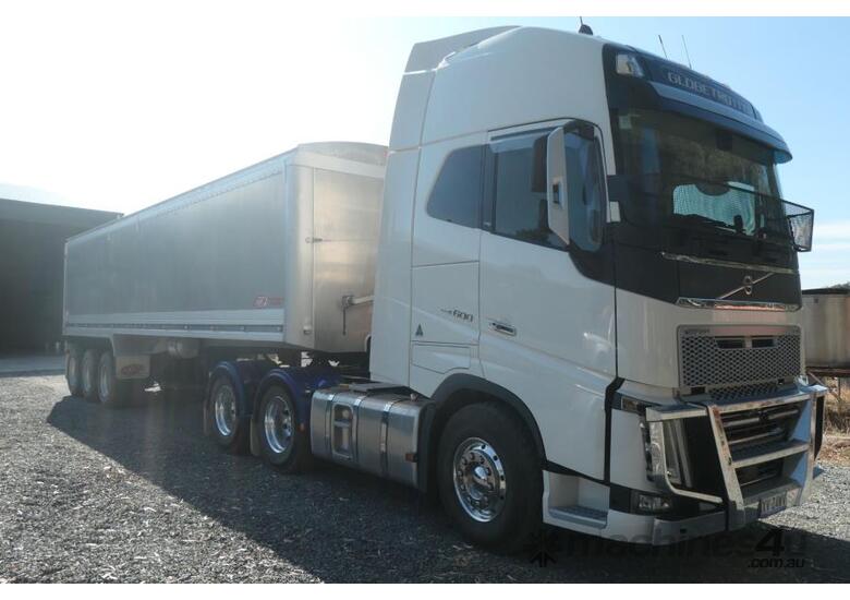 caption Volvo Prime Mover & BTE Alloy Grain Trailer