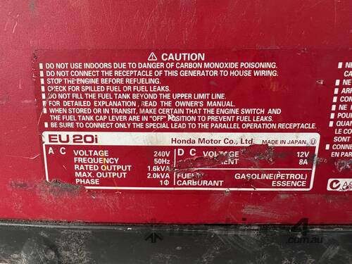 caption Honda 20i EU Inverter Generator (Ex-Council)
