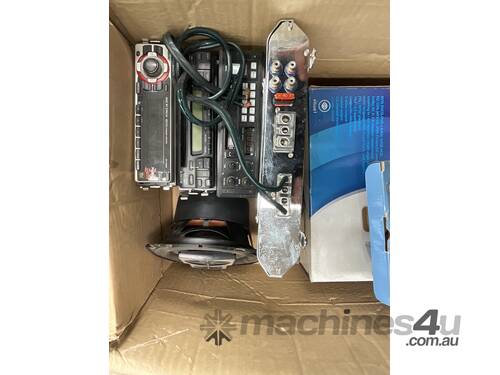 1 X Pallet of Car Audio Equipment. Radios, Amp, Speakers.