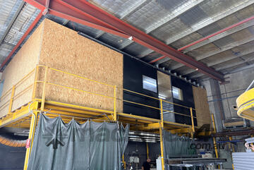Bolted Steel Mezzanine Floor Fited with Timber Walls and Doors - Meadowbrook QLD