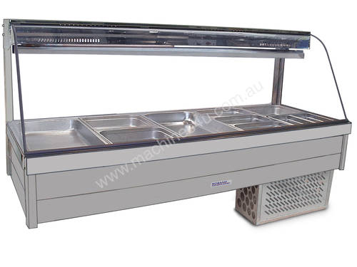 Roband Curved Glass Five Bay Cold Food Display 