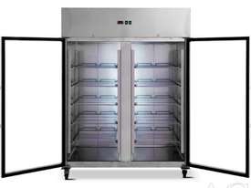  Double Door Upright Fridge - Stainless Body & Gla - picture2' - Click to enlarge