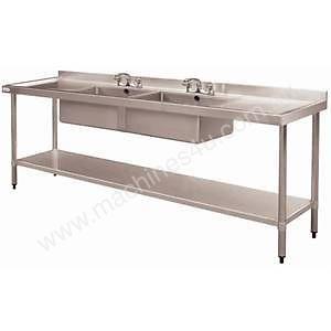 Stainless Steel Double Bowl Sink DN759 Vogue 240mm