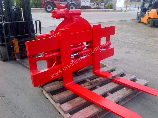 caption Bolzoni class 4 side shifting rotating fork clamp,