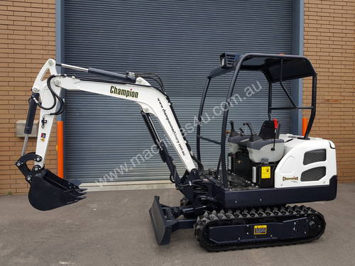 Champion Mini Excavator 1.9T - Free First Service & Local Delivery.
