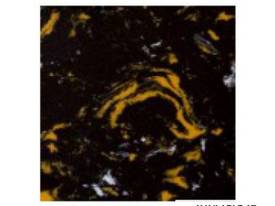 F.E.D. FY-S70PBL Black & Gold Marble Square 700x15 - picture0' - Click to enlarge