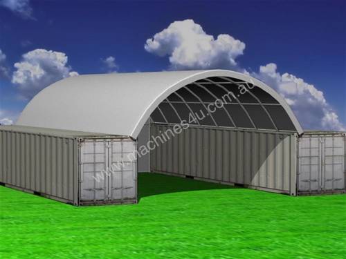 12.0m x 12.0m Single Trussed Container Shelter