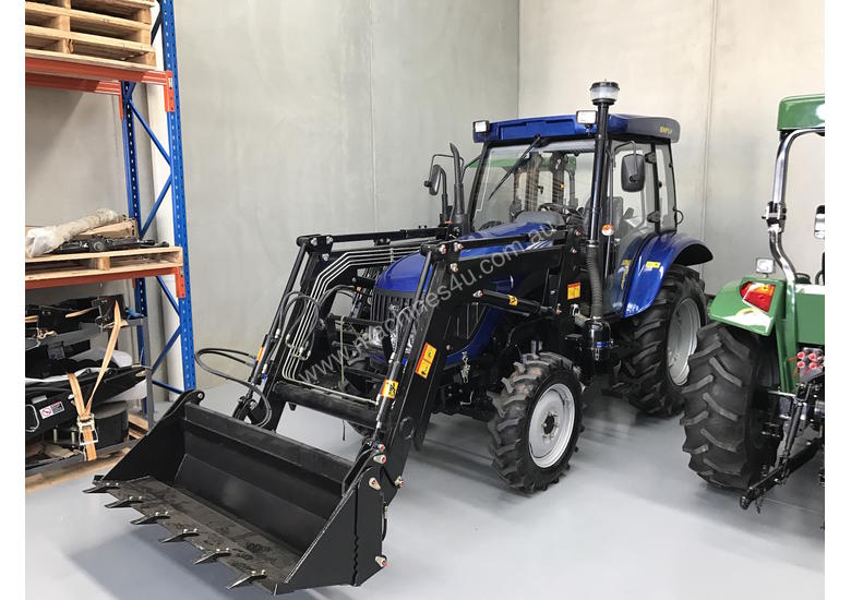 caption New Enfly 554 Tractor with Cabin & front end loader