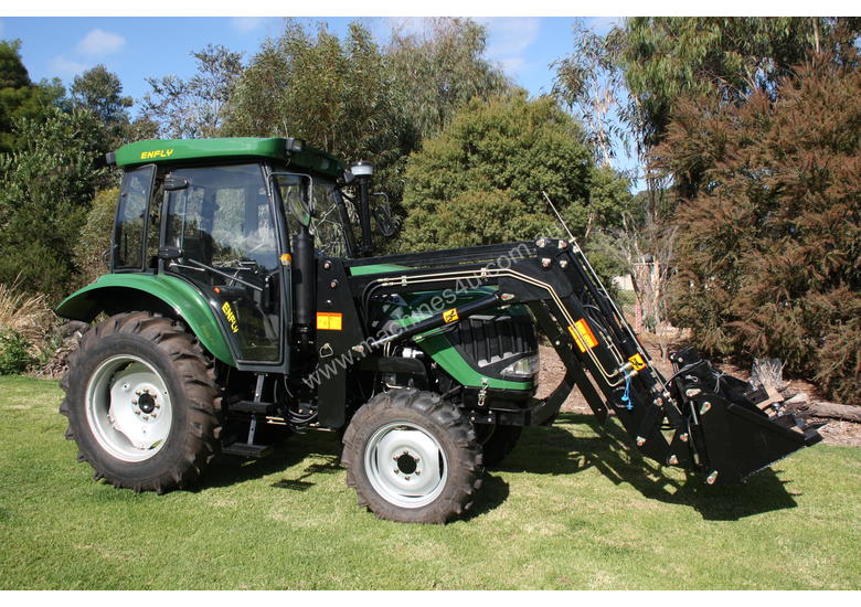caption New Enfly 554 Tractor with Cabin & front end loader