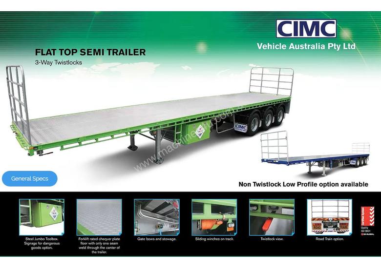 New 2018 Cimc 2018 Cimc 45 Flat Top Rear Semi Trailer With 3 Way