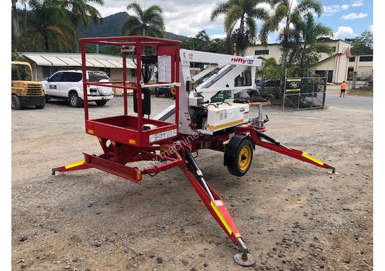 caption 2007 Nifty Lift 120TPE Trailer mounted cherry picker