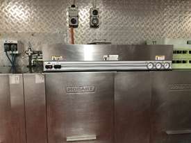 Hobart Commercial dishwasher/potwasher 2-tank rack conveyor! FREE racks +FREE stainless benches! - picture0' - Click to enlarge