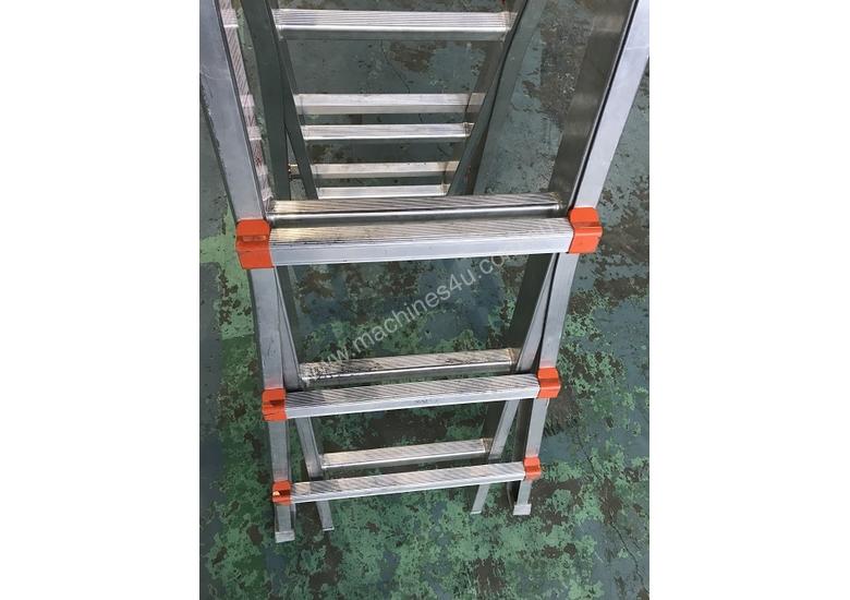 caption Waku Transformer Ladder Compact Telescopic Extension Double Sided Industrial 120kg