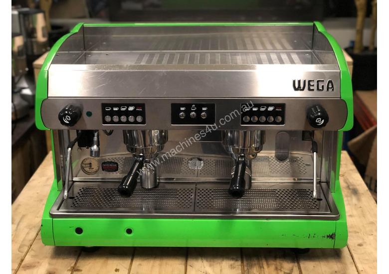 Used wega WEGA POLARIS 2 GROUP LIME GREEN ESPRESSO COFFEE MACHINE