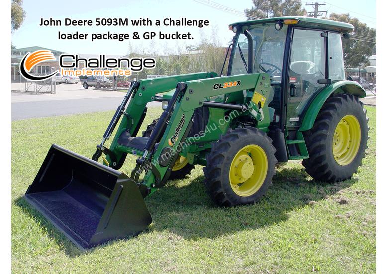 caption Challenge CL334X-Green loader for the front of your John Deere 50-90 HP Tractor, Quality built