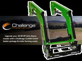 Challenge CL334X-Green loader for the front of your John Deere 50-90 HP Tractor, Quality built  - picture0' - Click to enlarge