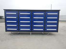 2.1m Work Bench tool Cabinet c/w 20 Drawers - picture2' - Click to enlarge