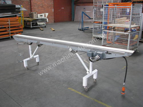 Long Motorised Belt Conveyor - 3.8m long