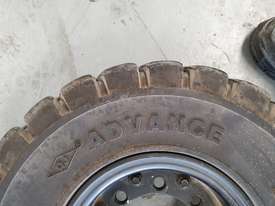 forklift used solid 6.00x9 TCM wheels and tyres. exchange  - picture1' - Click to enlarge