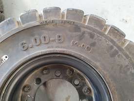 forklift used solid 6.00x9 TCM wheels and tyres. exchange  - picture2' - Click to enlarge