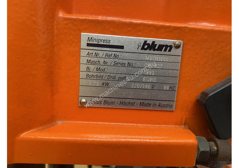 Used 1993 blum MINIPRESS Borer Doweler in , - Listed on Machines4u