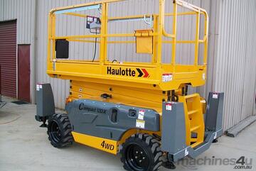 Haulotte 12DX 12M All Terrain Scissor Lift   Orange and Central West NSW