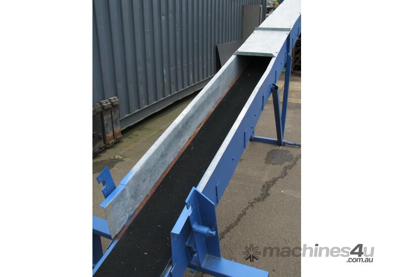 Large Incline Motorised Belt Conveyor - 7m long 