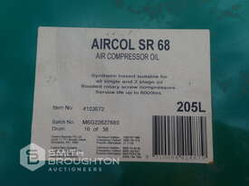 2 X 205L CASTROL AIRCOL SR68 COMPRESSOR OIL, 1 X 205L CASTROL ALPHA SP150 & 1 X 205L CASTROL ALPHA S - picture0' - Click to enlarge